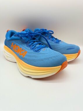Size 10 - Hoka One One HOKA Bondi 8 2E Wide Coastal Sky Vibrant Orange